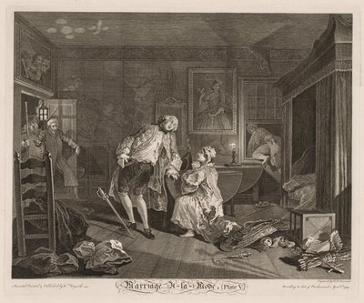 Házasság à la Mode: The Death of the Earl, 1745. alkotó: William Hogarth