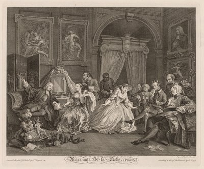 Divatos házasság: A WC-jelenet alkotó: William Hogarth