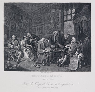Házasság à la Mode: A szerződés alkotó: William Hogarth