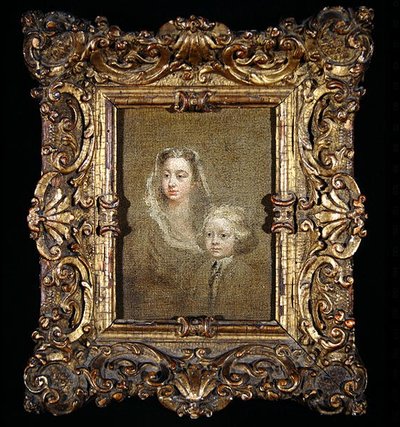 Mary Edwards Hamilton és fia, Gerard Anne (olaj, vászon) alkotó: William Hogarth