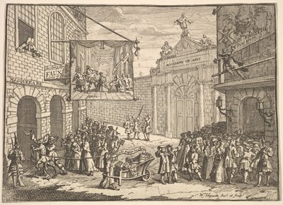 Álarcosok és operák, 1724. alkotó: William Hogarth