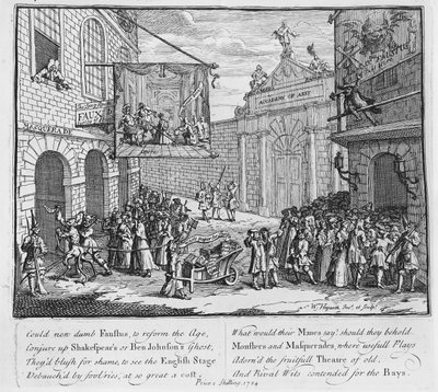 Álarcosok és operák, Burlington Gate, 1724 alkotó: William Hogarth