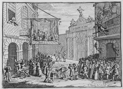 Álarcosok és operák, Burlington Gate, 1724 alkotó: William Hogarth