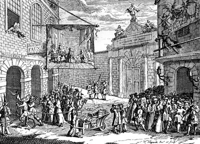 Álarcosok és operák, 1724. alkotó: William Hogarth
