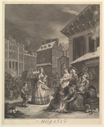 Reggel: A nap négyszerese, 1738. március 25. alkotó: William Hogarth