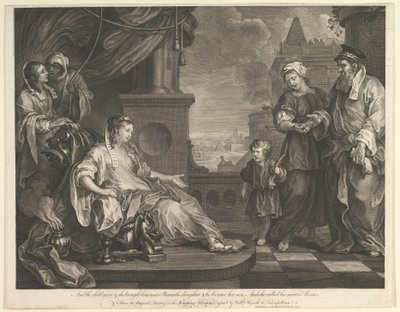 Mózes elhozta a fáraók lányát, 1752. február 5. alkotó: William Hogarth