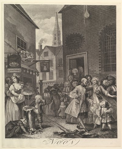 Dél: A nap négy szaka alkotó: William Hogarth