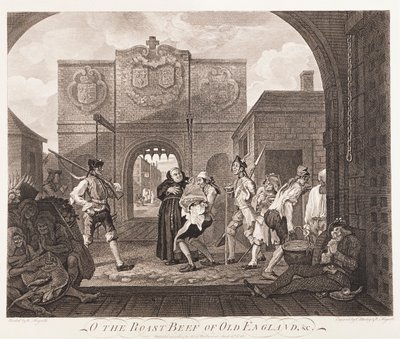 „Ó, az ó-Anglia marhasültje”, 1749 alkotó: William Hogarth