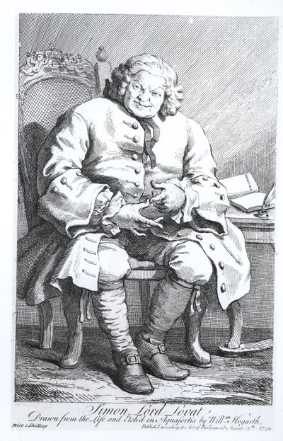 Simon Fraser, Lord Lovat (kb. 1667-1747) portréja, 1746. augusztus 25. alkotó: William Hogarth