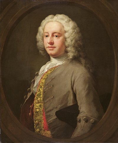 Egy ismeretlen férfi portréja, cc.1740 alkotó: William Hogarth