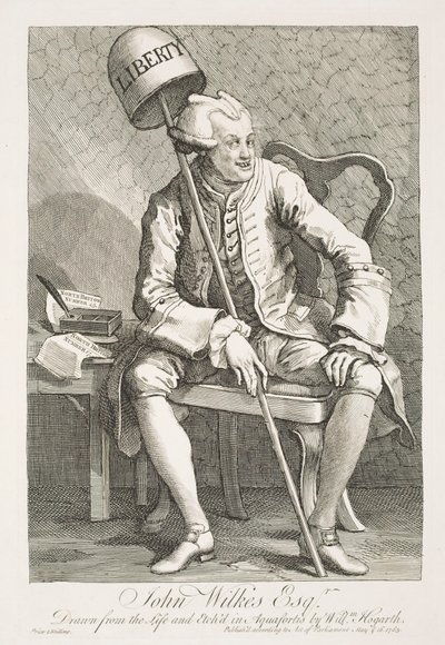 John Wilkes, Esquire portréja alkotó: William Hogarth