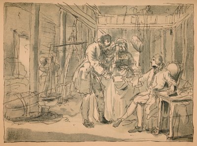 Elutasított vázlat az Ipar és tétlenséghez, 1747 alkotó: William Hogarth