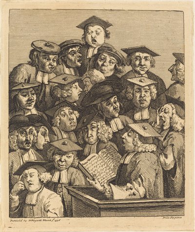 Tudósok egy előadáson alkotó: William Hogarth