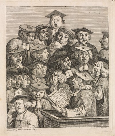 Tudósok egy előadáson, 1736-1737. alkotó: William Hogarth