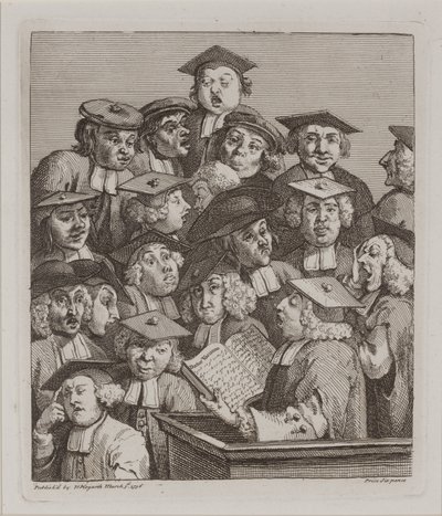 Tudósok egy előadáson, március 3 alkotó: William Hogarth