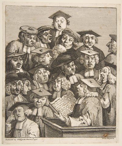 Tudósok egy előadáson, 1736. március 3. alkotó: William Hogarth