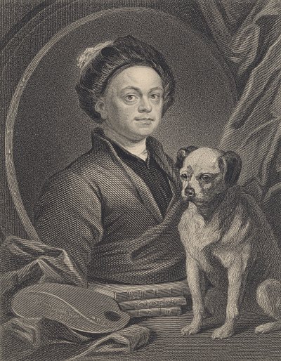 Önarckép, J. Mollison metszete alkotó: William Hogarth
