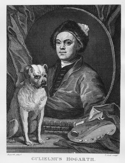 Önarckép, T. Cook metszete, 1809 alkotó: William Hogarth