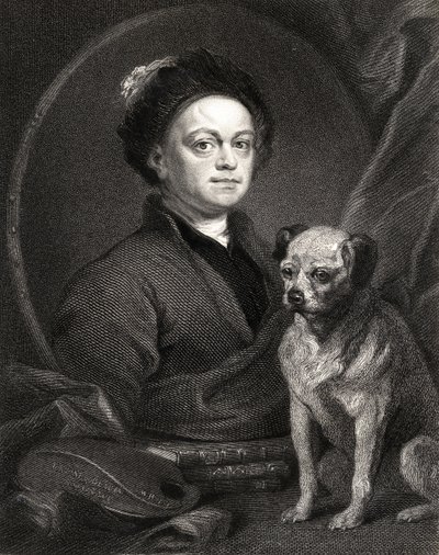 Önarckép, a Gallery of Portraits-ból, 1833-ban jelent meg alkotó: William Hogarth