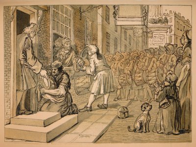 Vázlat az iparhoz és a tétlenséghez - VI. tábla, 1747 alkotó: William Hogarth