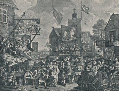 Southwarki vásár, 1733, 1920 alkotó: William Hogarth
