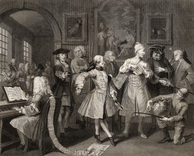 Művészekkel és professzorokkal körülvéve, az 1833-ban megjelent „A Rake