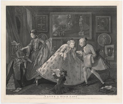 Taste in High Life, vésette Samuel Phillips, 1808 alkotó: William Hogarth