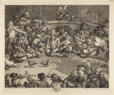 A kakasviadal arénája alkotó: William Hogarth