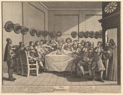 A bizottság tizenkét nagy illusztrációja Samuel Butlers Hudibras számára, 10. tábla, 1725-68. alkotó: William Hogarth