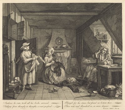 A szorongatott költő alkotó: William Hogarth