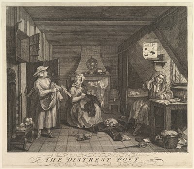 The Disstrest Poet, 1740. december 15. alkotó: William Hogarth