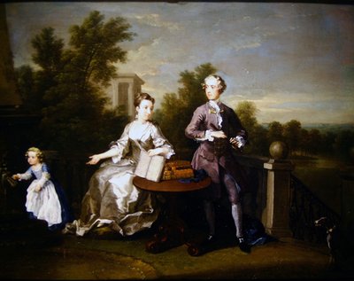 Az Edwards Hamilton család a kensingtoni teraszukon alkotó: William Hogarth