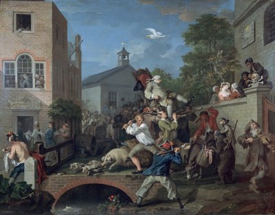 A Választási IV A tag elnöke, 1754-55 alkotó: William Hogarth
