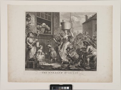 A feldühödött zenész (rézkarc és metszet) alkotó: William Hogarth