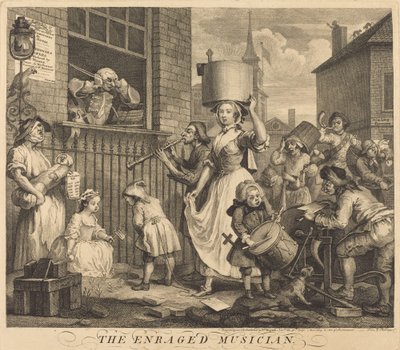 A feldühödött zenész alkotó: William Hogarth