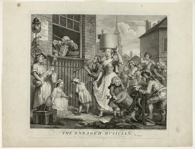 A feldühödött zenész alkotó: William Hogarth