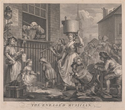A feldühödött zenész alkotó: William Hogarth
