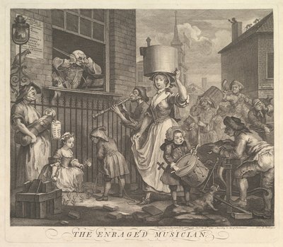 A feldühödött zenész alkotó: William Hogarth