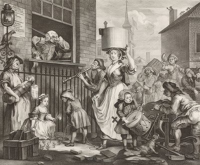 A feldühödött zenész. 1741 alkotó: William Hogarth