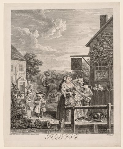 A négy napszak: este alkotó: William Hogarth