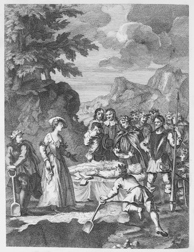 Chrystom és Marcella temetése saját magát igazolja alkotó: William Hogarth