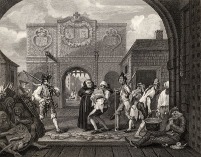 A calais-i kapu, avagy O The Roast Beef of Old England, William Hogarth műveiből, 1833-ban alkotó: William Hogarth