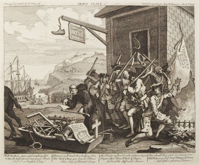 Az invázió, 1. tábla: Franciaország alkotó: William Hogarth