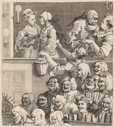 A nevető közönség. 1733 alkotó: William Hogarth