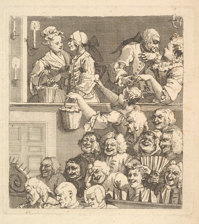 A nevető közönség, 1733. december. alkotó: William Hogarth