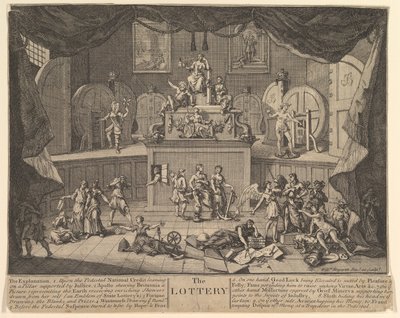 A lottó 1724 után. alkotó: William Hogarth