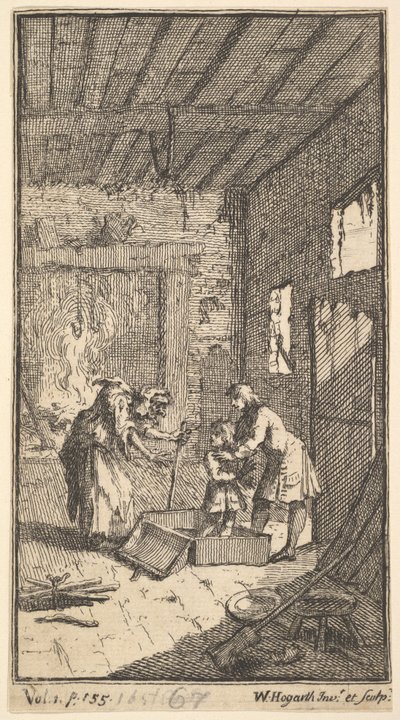 Az új metamorfózis, 4. tábla: Az Invidiosa kiadja a Fantasiót, 1724. alkotó: William Hogarth