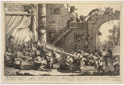 A Lemuel Gulliverre kiszabott büntetés alkotó: William Hogarth
