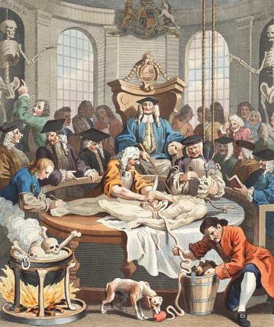 A kegyetlenség jutalma, The Four Stages of Cruelty, illusztráció a „Hogarth Restored: The Whole Works of the híres William Hogarth, újrametszett Thomas Cook” című kocsmából. 1812 (kézzel színezett metszet) alkotó: William Hogarth