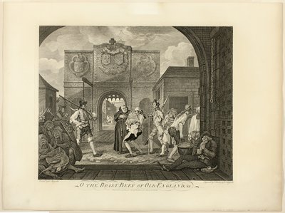 A régi angliai marhasült alkotó: William Hogarth